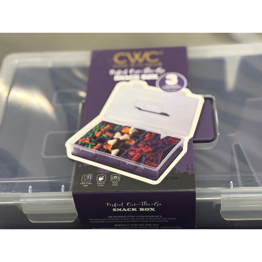 CWC Cook With Color Halloween Snack Box Set EEK and BOO Divided Trays 2pk